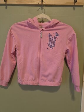 Carter's Wicked Pink Zip-Up Hoodie with Sparkle Graphic